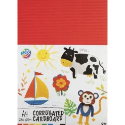 Färgad wellpapp A4 8-pack