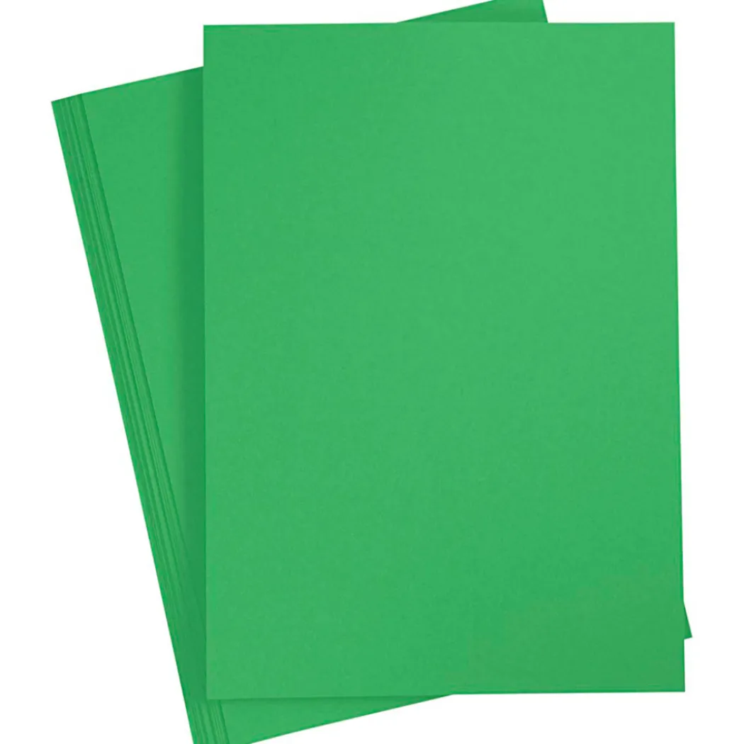 Färgat papper Grön A4 180g 20 ark