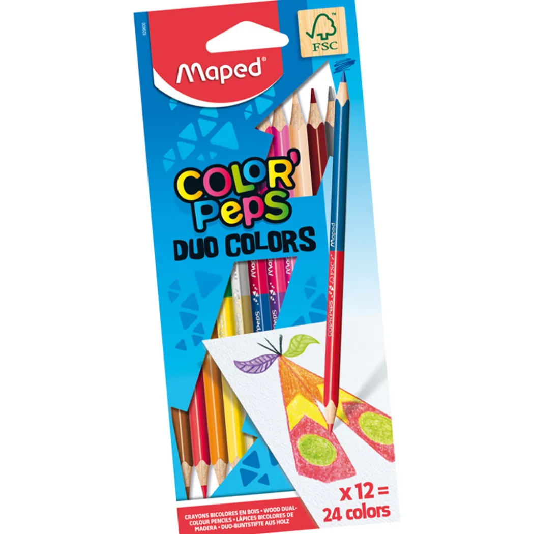 Färgpennor Color Peps Duo Colors 12-set