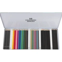 Färgpennor plåtask 50-set