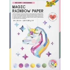 Färgskiftande papper/kartong Magic Rainbow 12 Ark