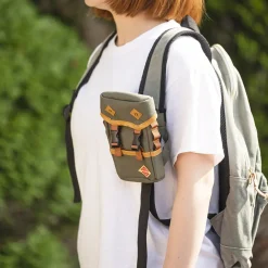 Förvaringsväska Mini Backpack Pouch Khaki