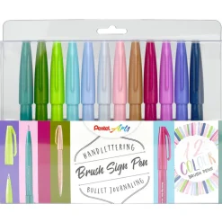 Fude Touch Brush Sign Pen 12-set Pastel