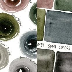 Gansai Tambi Akvarell 6-set Sumi Colors
