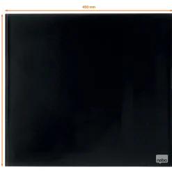 Glastavla Nobo 45x45 cm Svart
