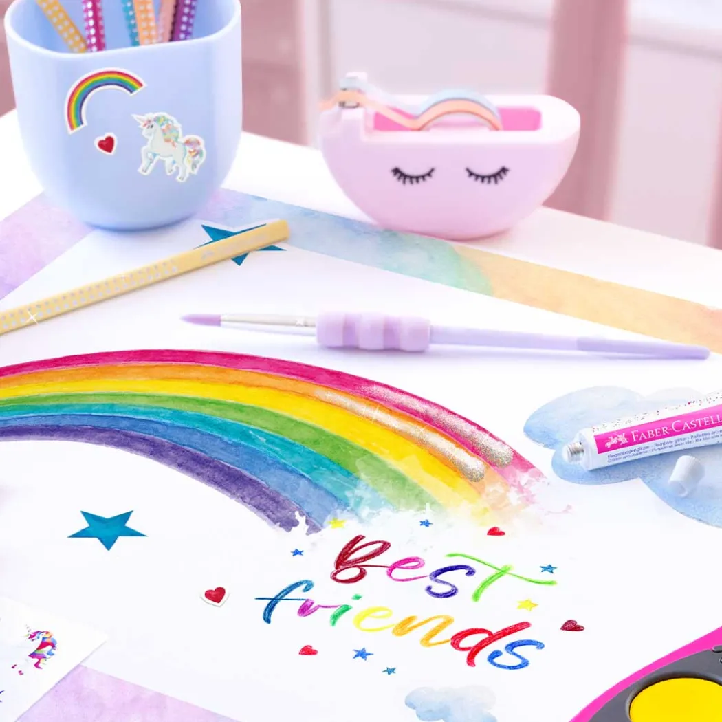 Glittergel på tub 2-pack Rainbow