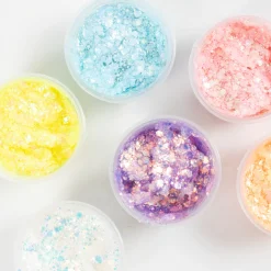 Glitterlera 6x20 ml Pastell