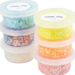 Glitterlera 6x20 ml Pastell