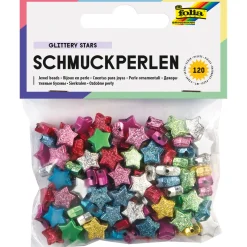 Glitterpärlor Stjärnor 120-pack