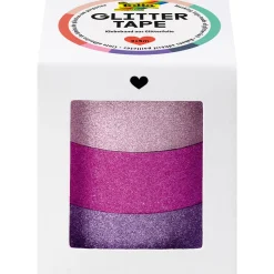 Glittertejp Lila 3-pack