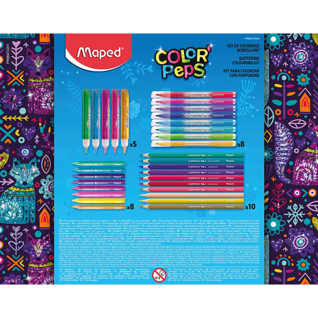 Glittrigt färgläggningsset Color Peps 31 delar