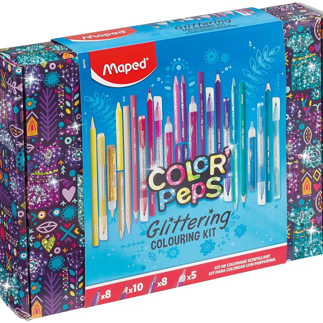 Glittrigt färgläggningsset Color Peps 31 delar