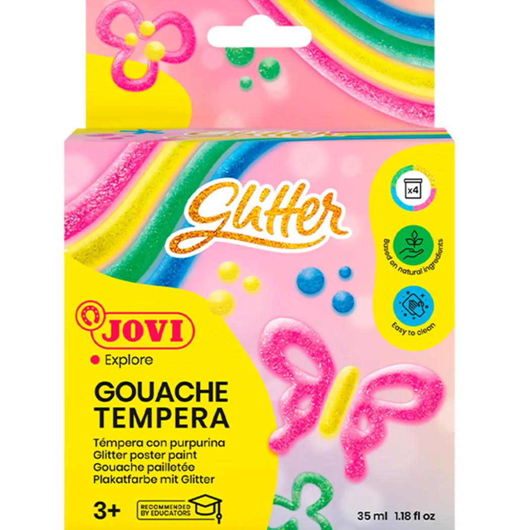 Gouachefärg 4x35 ml Glitterfärger (3 år+)