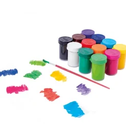 Gouachefärg 12x15 ml + pensel (3 år+)