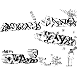 Graffiti Coloring Book