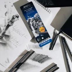 Grafitpennor Mars Lumograph 6-set