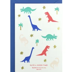Gratulationskort med kuvert Dinosaurier