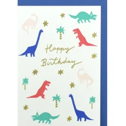 Gratulationskort med kuvert Dinosaurier