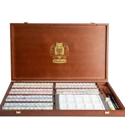 Horadam Aquarell Half Pans Wooden Box 140-set