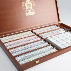 Horadam Aquarell Half Pans Wooden Box 140-set