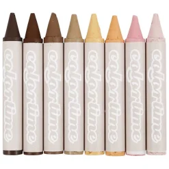 Hudfärgade vaxkritor 8-pack (3 år+)