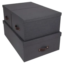 Inge Förvaringsbox 3-set Svart