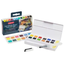 Inktense Akvarellfärg 12-set halvkoppar