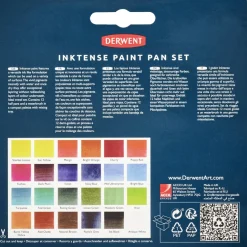 Inktense Akvarellfärg 24-set halvkoppar