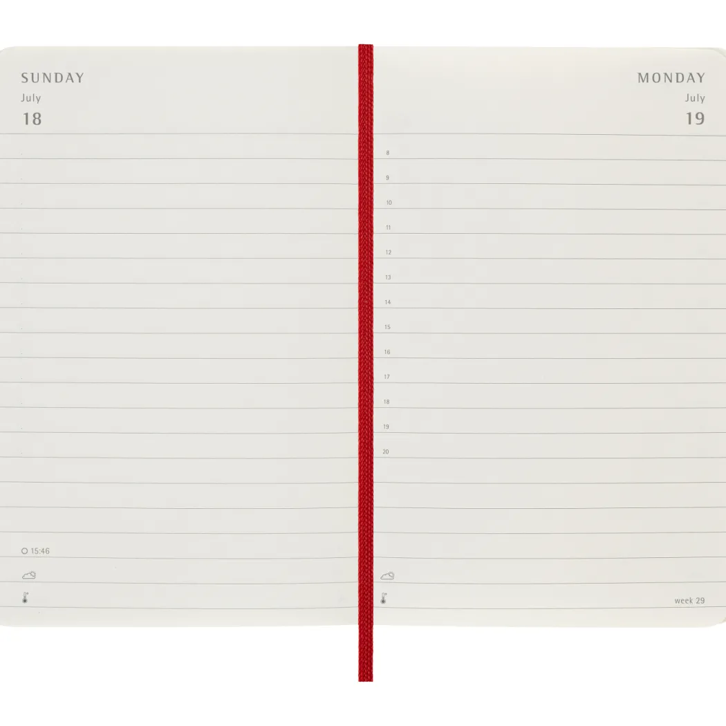 Kalender 12M Daily 2027 Softcover Pocket Red