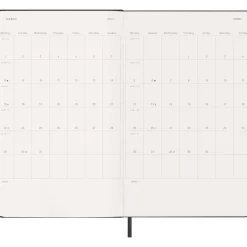 Kalender 12M Weekly Notebook 2027 Hardcover Large Black