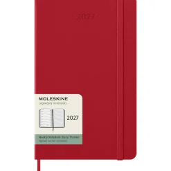 Kalender 12M Weekly Notebook 2027 Hardcover Large Red