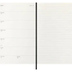 Kalender 12M Weekly Notebook 2027 Softcover Large Black
