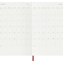 Kalender 12M Weekly Notebook 2027 Softcover Large Red