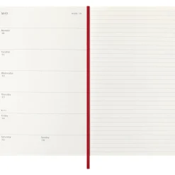 Kalender 12M Weekly Notebook 2027 Softcover Large Red