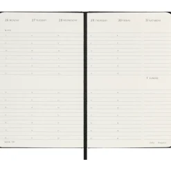 Kalender 12M Weekly Vertical 2027 Hardcover Pocket Black