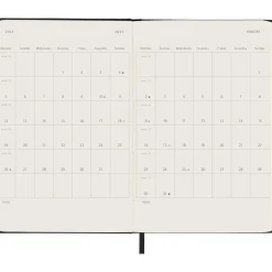 Kalender 12M Weekly Vertical 2027 Hardcover Pocket Black
