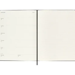 Kalender 18M WeekNote Hard Cover XL Black