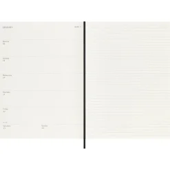 Kalender 18M WeekNote Soft Cover XL Black