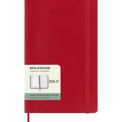 Kalender 18M WeekNote Soft Cover Large Red