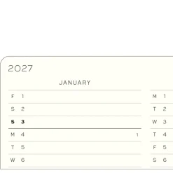 Kalender Weekly Planner 2027 A6 Cherry