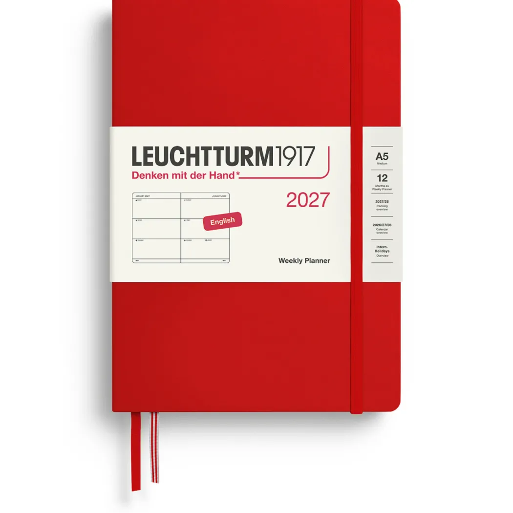 Kalender Weekly Planner 2027 A5 Cherry
