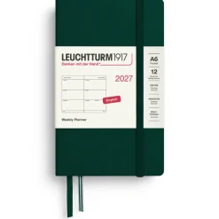 Kalender Weekly Planner 2027 A6 Forest Green