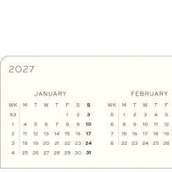 Kalender Weekly Planner 2027 A5 Forest Green