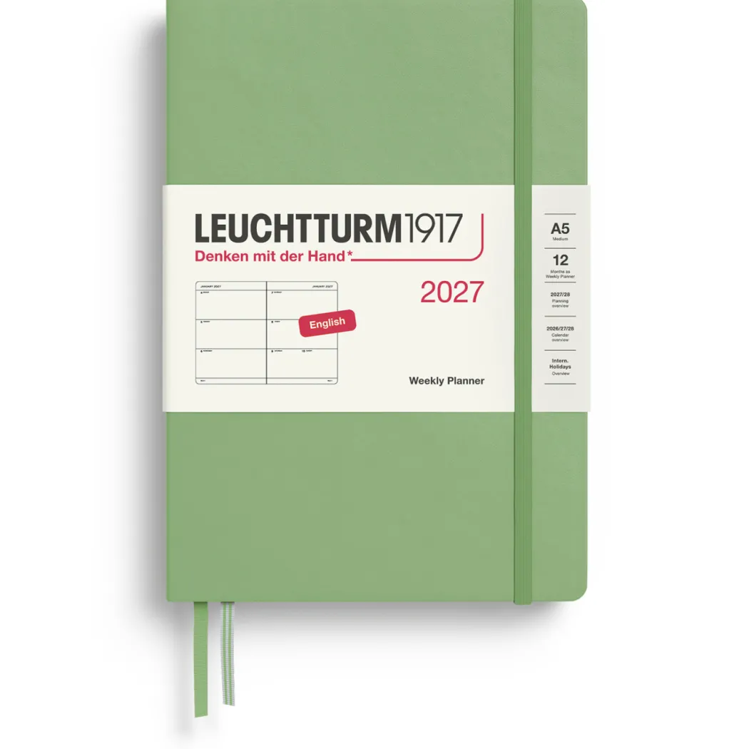Kalender Weekly Planner 2027 A5 Sage