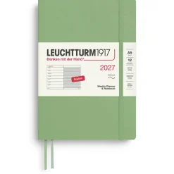 Kalender Weekly Planner & Notebook 2027 A5 Soft Cover Sage