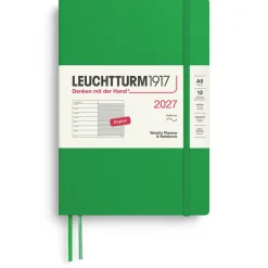 Kalender Weekly Planner & Notebook 2027 A5 Soft Cover Spring Leaf