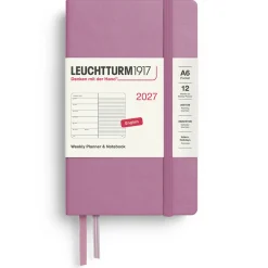 Kalender Weekly Planner & Notebook 2027 A6 Dusty Rose