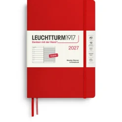 Kalender Weekly Planner & Notebook 2027 A5 Cherry