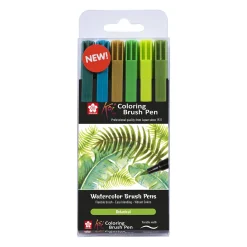 Koi Coloring Brush Pen 6-set Botanical