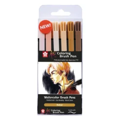 Koi Coloring Brush Pen 6-set Portrait